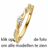 Verlovingsringen fantasie met diamant