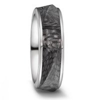 Trouwringen in Carbon en Titanium met diamant(en) per paar 