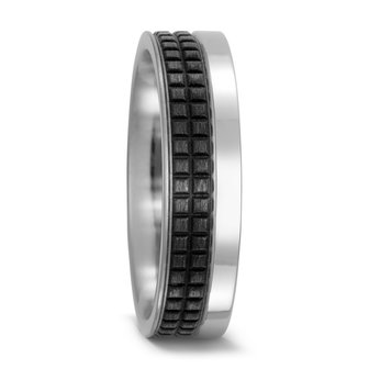 Trouwringen in Carbon en Titanium met diamant(en) per paar 