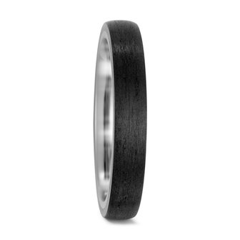 Trouwringen in Carbon en Titanium met diamant(en) per paar 