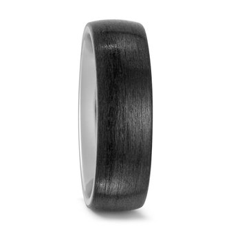 Trouwringen in Carbon en Titanium met diamant(en) per paar 