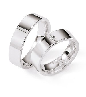 seksueel Verlichting marathon Trouwringen in zilver met diamanten scherp geprijsd -  de-trouwringenspecialist