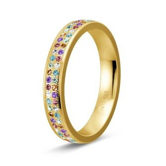 Solitair ring in 14/18 karaat geelgoud diamond lovers 