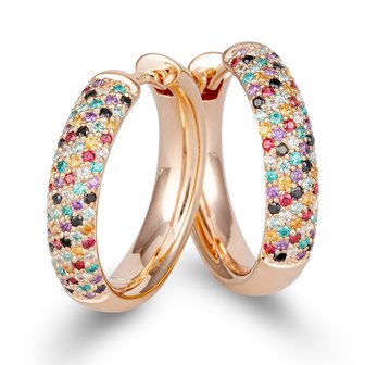 Solitair ring in 14/18 karaat ros&eacute;goud diamond lovers 