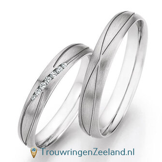 Trouwringen in platina 600/950 per paar vanaf 