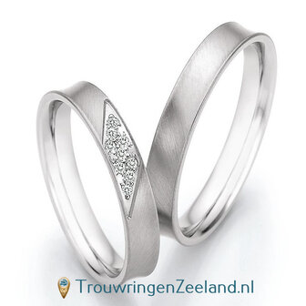 Trouwringen in platina 600/950 per paar vanaf 