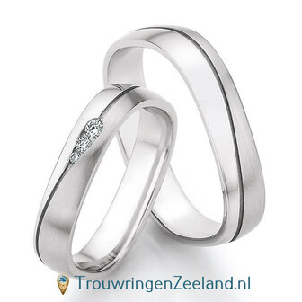 Trouwringen in platina 600/950 per paar vanaf 