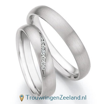 Trouwringen in platina 600/950 per paar vanaf 