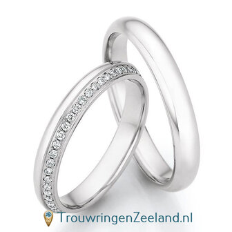 Trouwringen in platina 600/950 per paar vanaf 