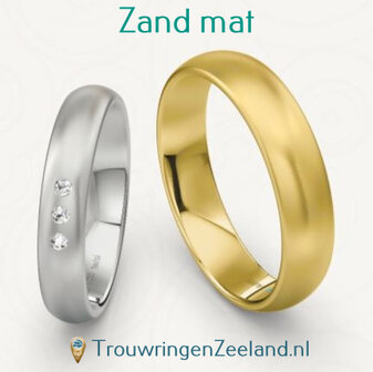 Trouwringen met Zand mat
