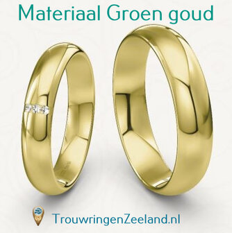 Trouwringen materiaal Groen goud