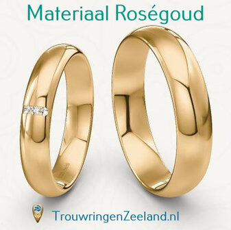 Trouwringen materiaal Ros&eacute;goud