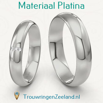 Trouwringen materiaal Platina