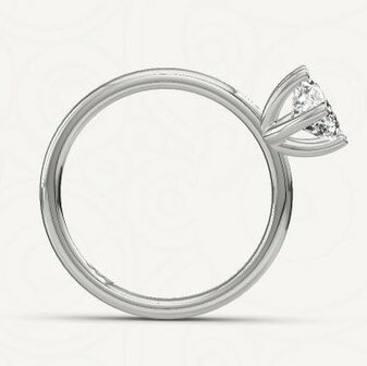 Verlovingsring in 14 of 18 karaat geelgoud met 1 x 0,20 ct topsteen diamant&nbsp;in een 6 punt zetting