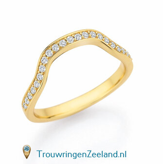 Aanschuifring voor zegelring dames in 14 karaat geelgoud 10 x 8 mm. glans gepolijst voor antieke zetting