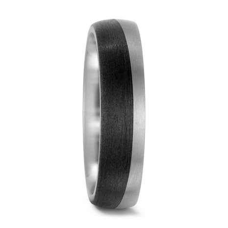 Trouwringen in Carbon en Titanium met diamant(en) per paar 