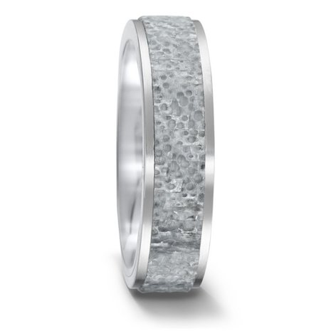 Trouwringen in grijs Carbon en Titanium met diamant(en) per paar