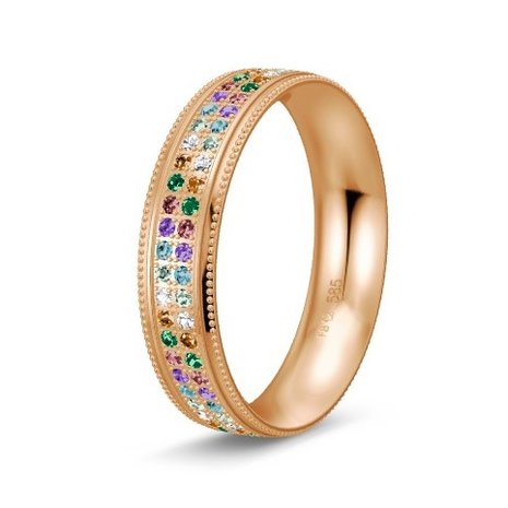 Solitair ring in 14/18 karaat roségoud diamond lovers 