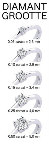 Damesring 14 karaat witgoud met 0,15 ct diamant met scharnier voor reuma, artrose of soortgelijke aandoeningen R10-0021