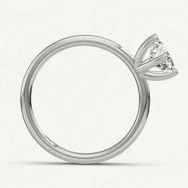 Verlovingsring in 14 of 18 karaat geelgoud met 1 x 0,20 ct topsteen diamant&nbsp;in een 6 punt zetting