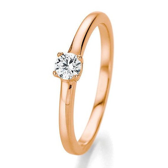 beweging video paus Verlovingsring rosé goud met diamant - de-trouwringenspecialist