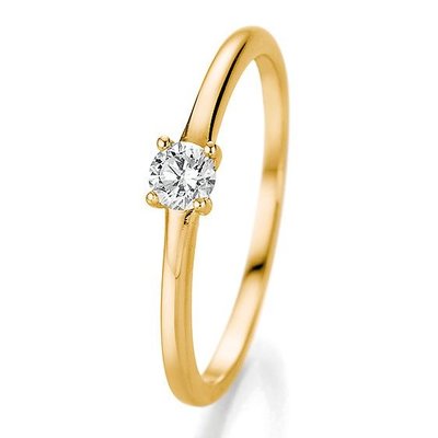 Verlovingsring in 14/18 karaat 585 geelgoud met 0,20 ct diamant