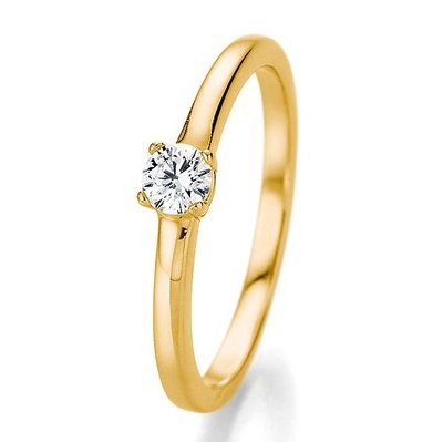 Verlovingsring in 14/18 karaat 585 geelgoud met 0,25 ct diamant