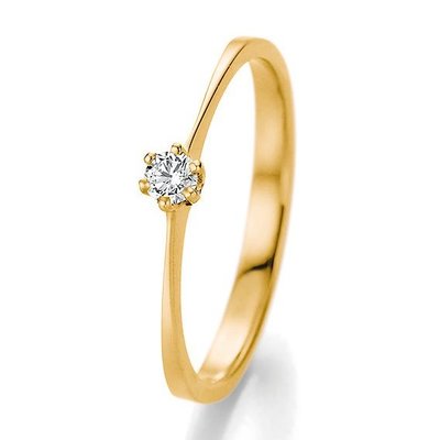 Verlovingsring in 14/18 karaat 585 geelgoud met 0,10 ct diamant