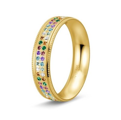 Solitair ring in 14/18 karaat geelgoud diamond lovers