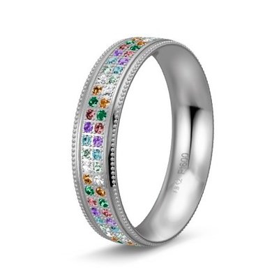 Solitair ring in platina 600/950 diamond lovers