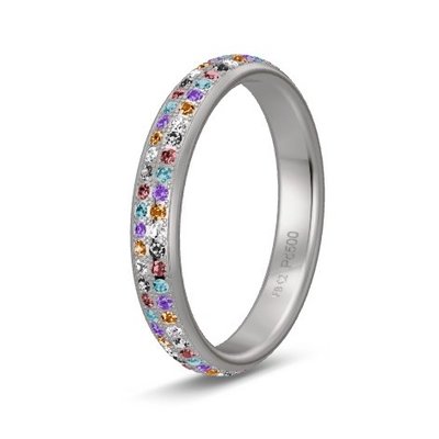 Solitair ring in palladium 500/950 diamond lovers