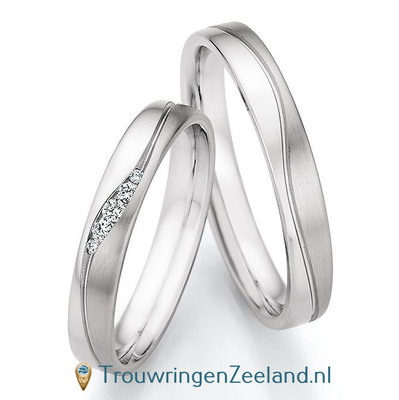 Trouwringen in platina 600/950 per paar vanaf