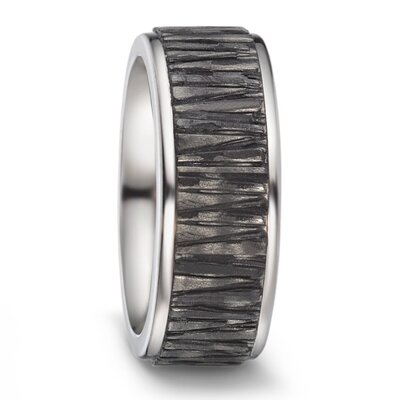 Heren Trouwring in Carbon en Titanium