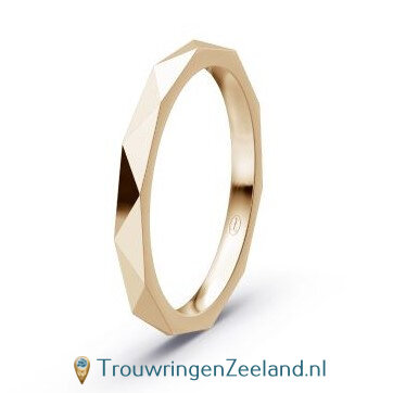 Verlovingsring 14 karaat champagne goud zonder diamant