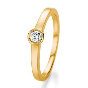 Verlovingsring in 14/18 karaat 585 geelgoud met 0,20 ct diamant