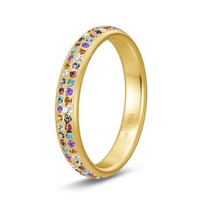 Solitair ring in 14/18 karaat geelgoud diamond lovers 